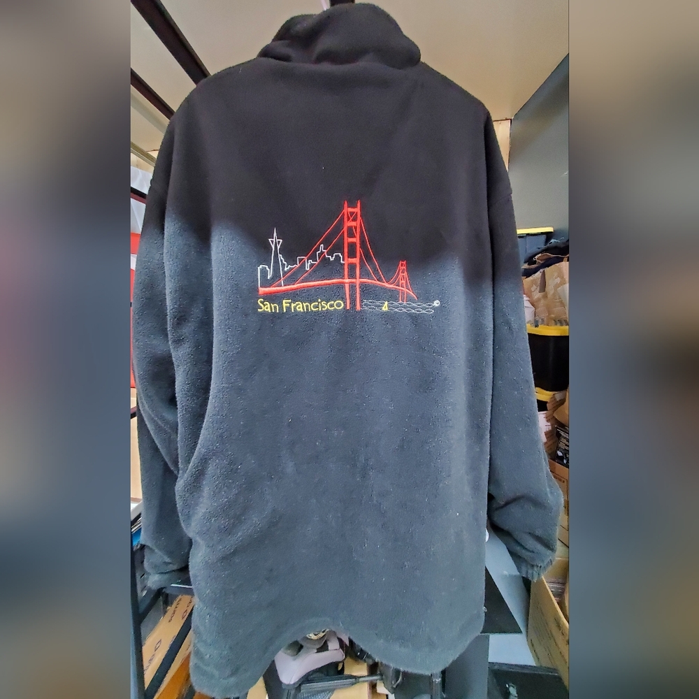 Vintage San Francisco California Reversible Coat GVC. Bad Zipper. Black. L/XL
